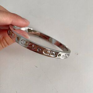 ブレスレット COACH Kissing C Bangle Bracelet F59083 Coach Gold Kissing C Hinged Bangle Bracelet F59083 for sale